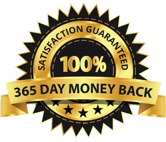 MindSilence 365-day money-back guarantee badge